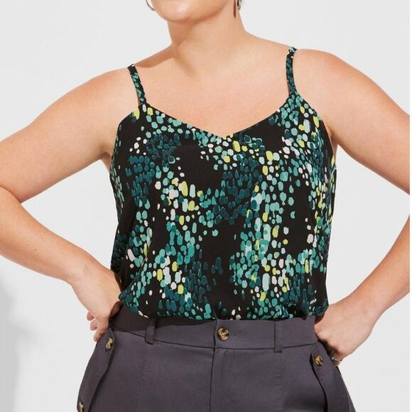 torrid Tops - Torrid Sofie Chiffon swing cami semi sheer v-neck tank top woman's size 2X